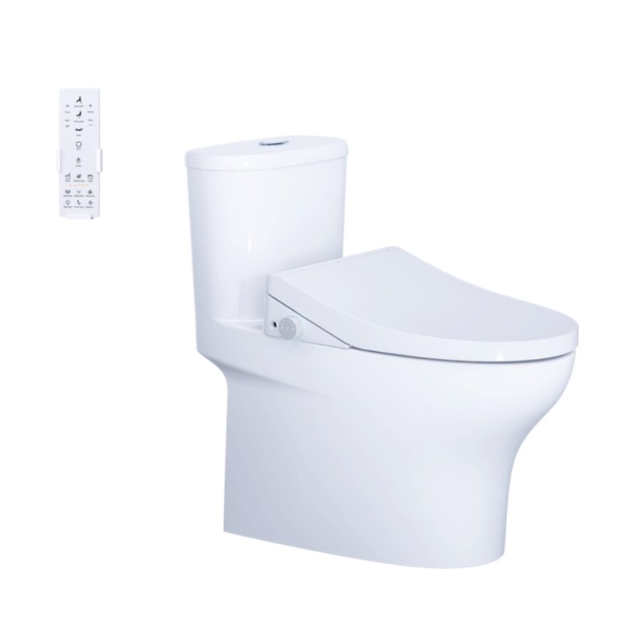 Bồn cầu 1 khối nắp điện tử Caesar C1394F+TAF610H