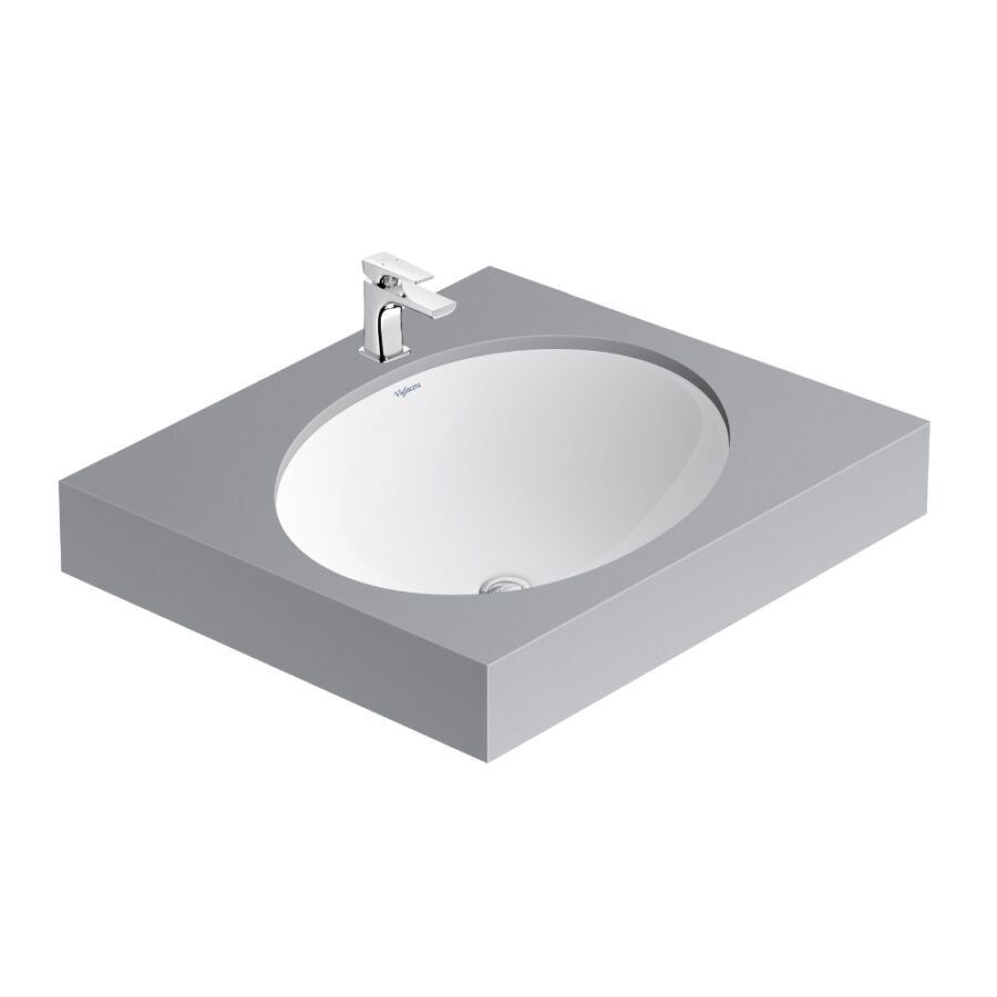 Chậu rửa mặt lavabo âm bàn Viglacera CA2