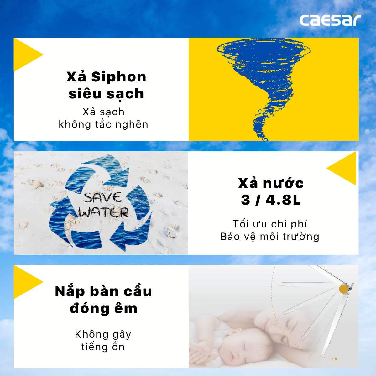 Bồn cầu 1 khối nắp điện tử Caesar C1374F + TAF400H (CD1374+TAF400H)