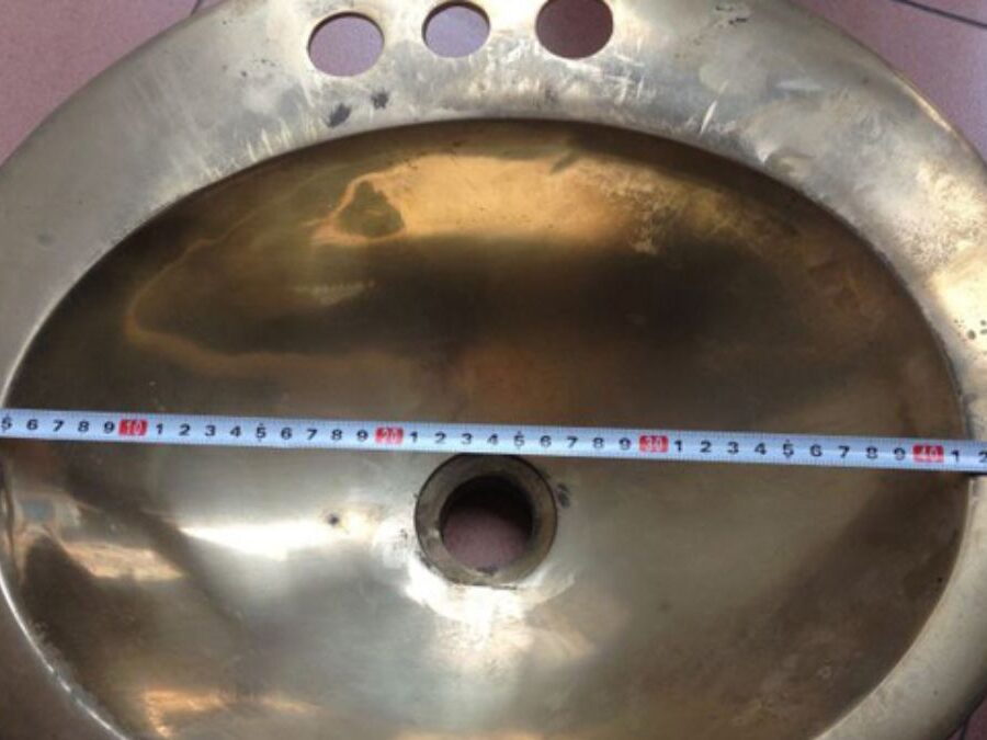 Chậu rửa lavabo dương vành Kanly bằng đồng DL6211