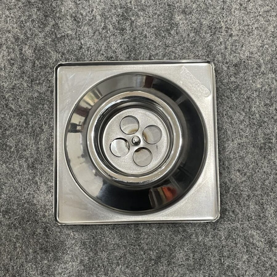 Phễu thoát sàn inox 304 9x9cm φ60 Caesar F2222