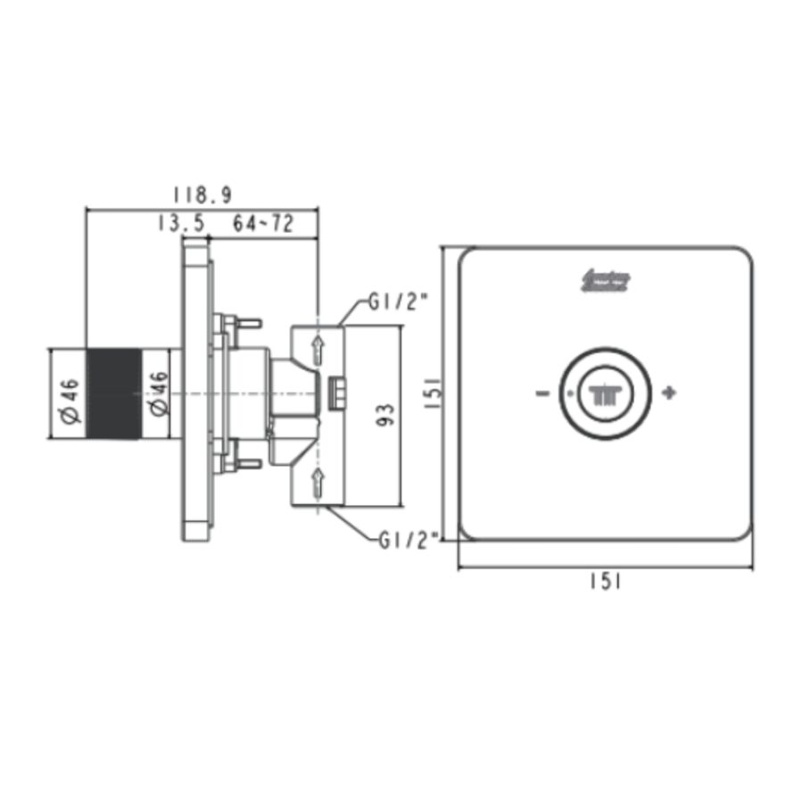 Nút điều chỉnh American Standard FFAS0926 đầu sen tắm