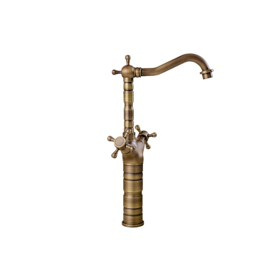 Vòi chậu lavabo nóng lạnh bằng đồng Kanly GCA01