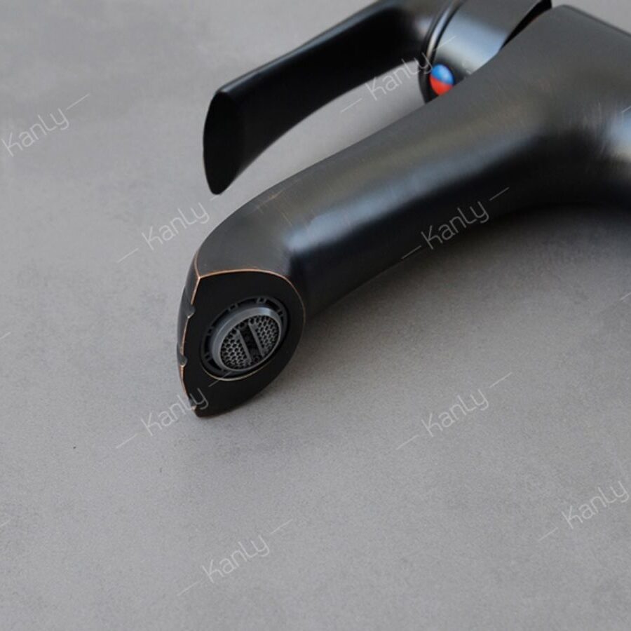 Vòi chậu lavabo nóng lạnh bằng đồng Kanly GCA41B