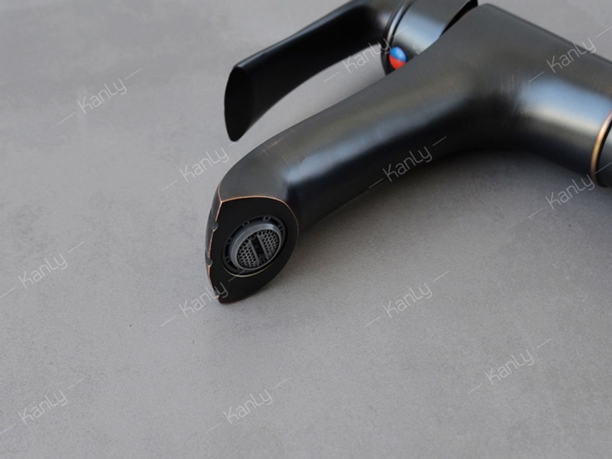 Vòi chậu lavabo nóng lạnh bằng đồng Kanly GCA41B