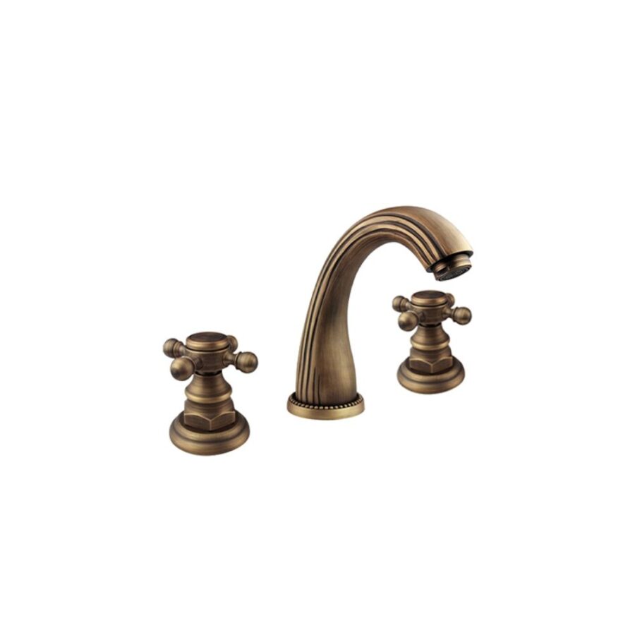 Vòi chậu âm bàn nóng lạnh bằng đồng Kanly GCB03