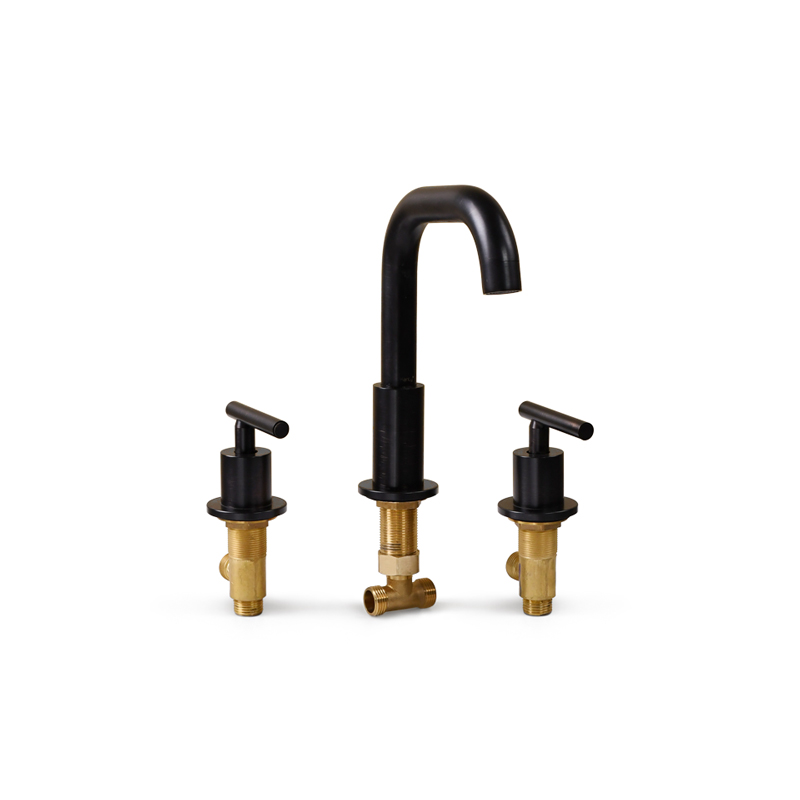 Vòi chậu âm bàn nóng lạnh bằng đồng Kanly GCB05B