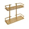 Kệ 2 tầng đựng đồ nhà tắm bằng đồng Kanly GCK30D