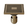 Phễu thoát sàn bằng đồng 10x10cm Kanly GCP11