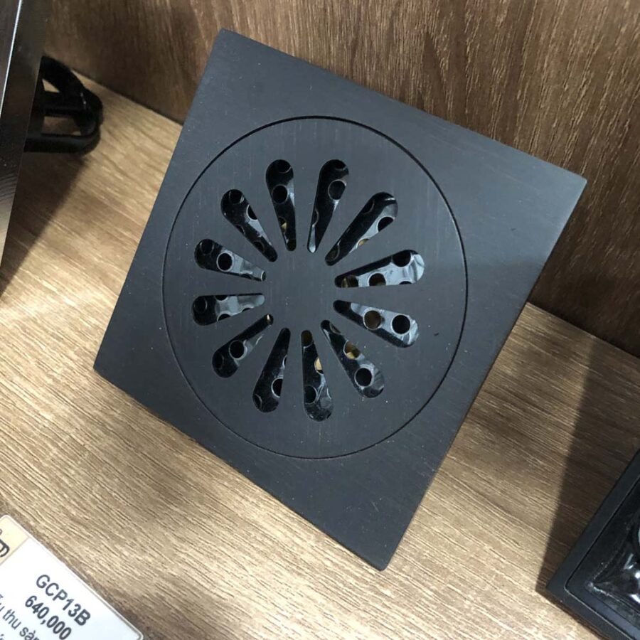 Phễu thoát sàn bằng đồng 10x10cm Kanly GCP13B