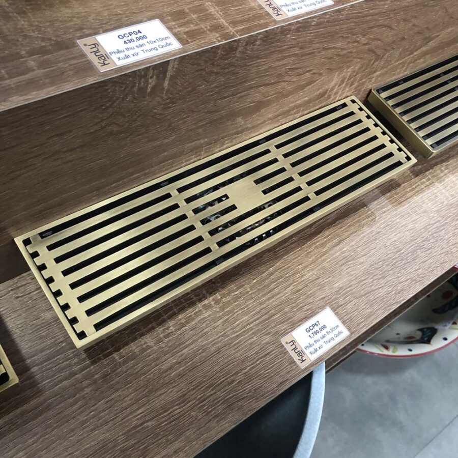 Phễu thu sàn bằng đồng Kanly GCP67