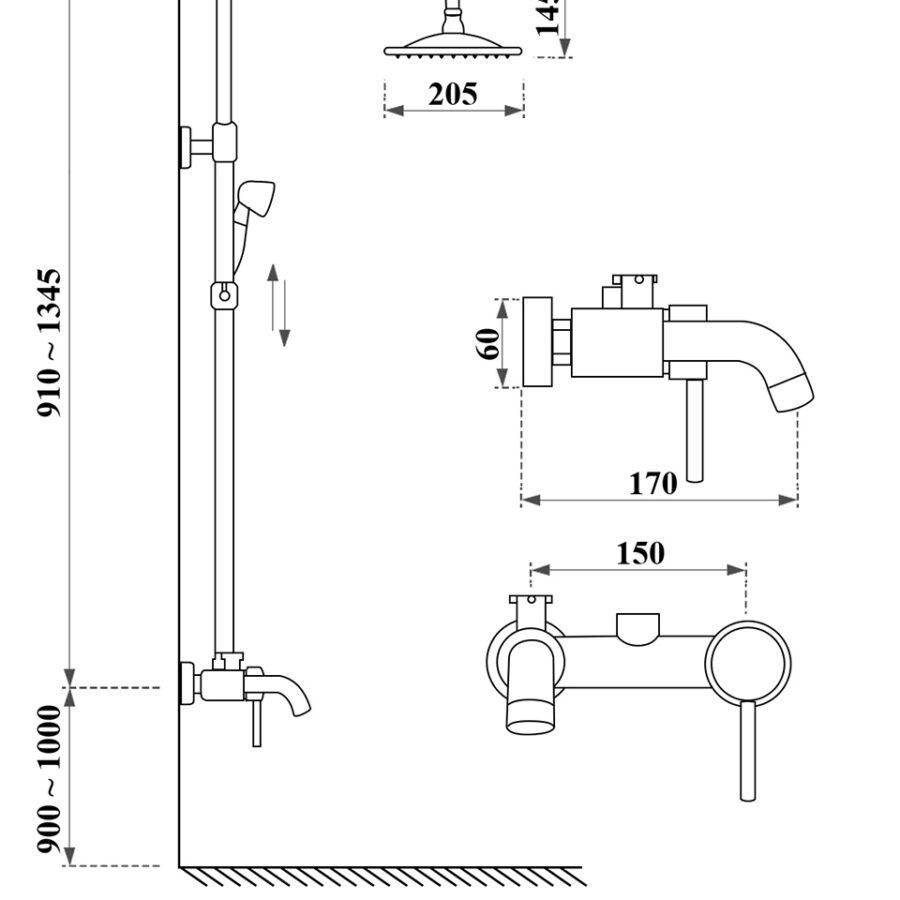 Sen tắm đứng bằng đồng Kanly GCS18B