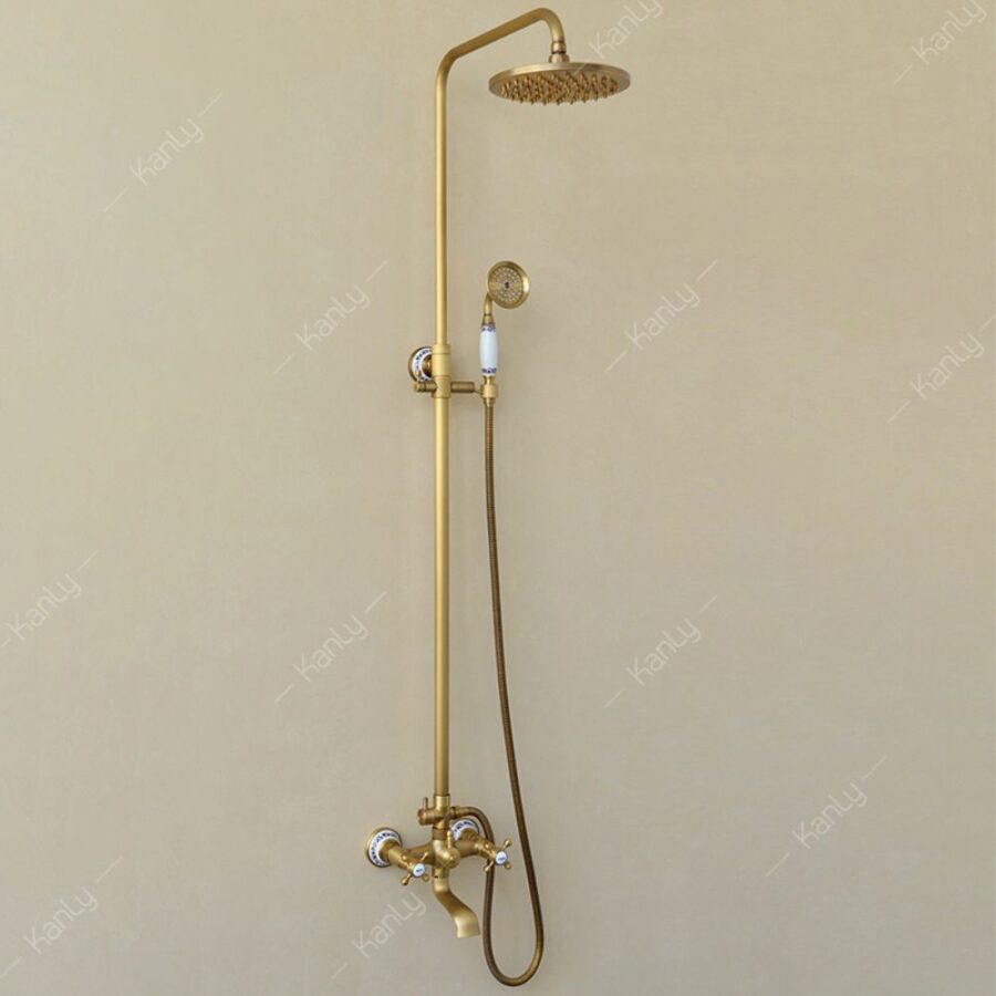 Sen cây tắm đứng nóng lạnh bằng đồng Kanly GCS19