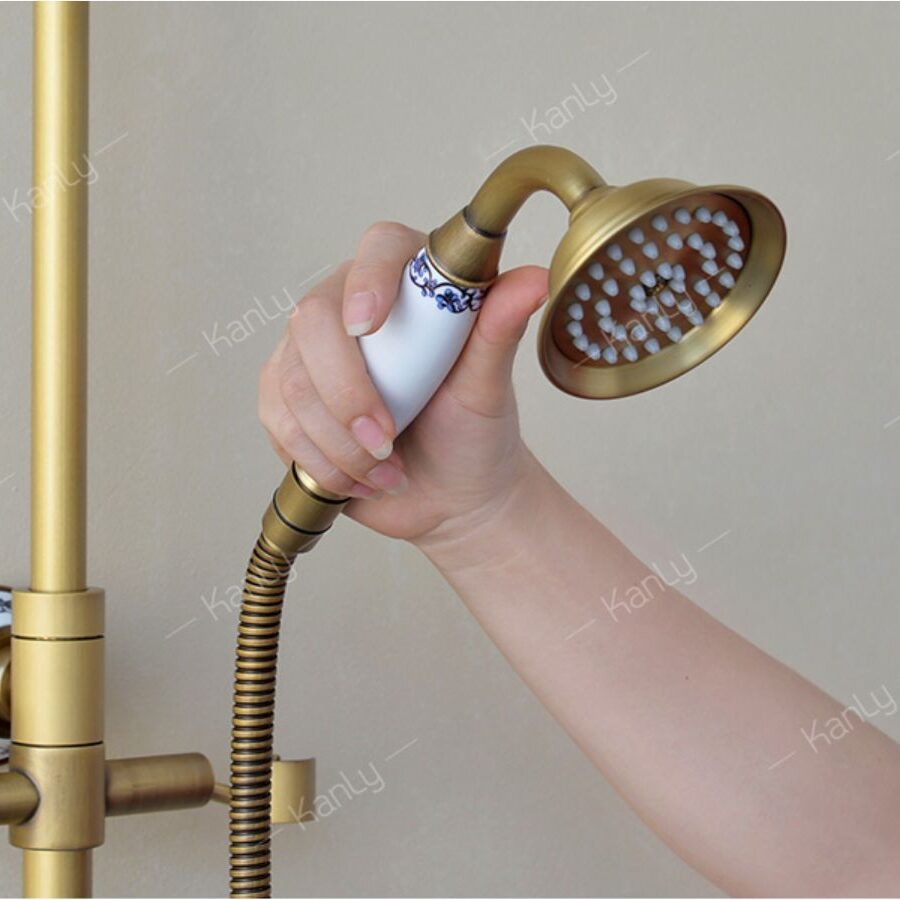 Sen cây tắm đứng nóng lạnh bằng đồng Kanly GCS19