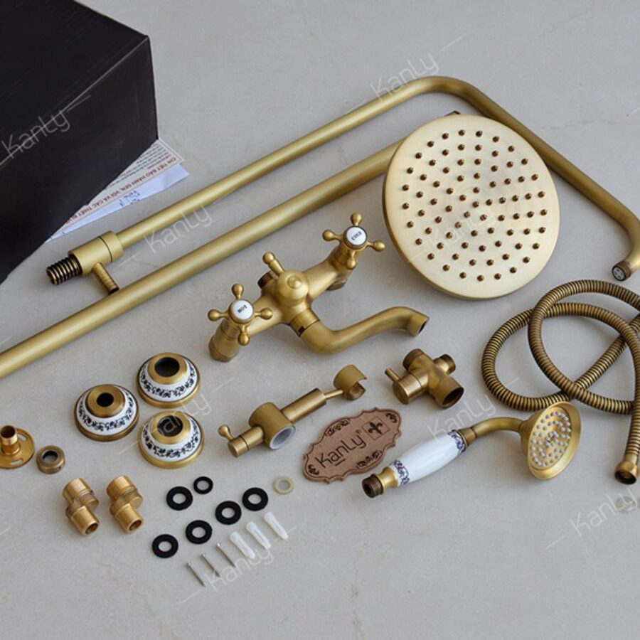 Sen cây tắm đứng nóng lạnh bằng đồng Kanly GCS19