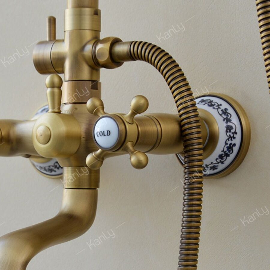 Sen cây tắm đứng nóng lạnh bằng đồng Kanly GCS19