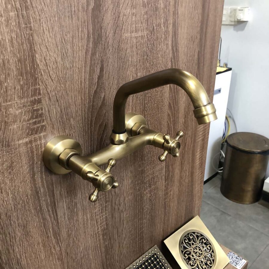 Vòi rửa chén bát nóng lạnh bằng đồng Kanly GCT05
