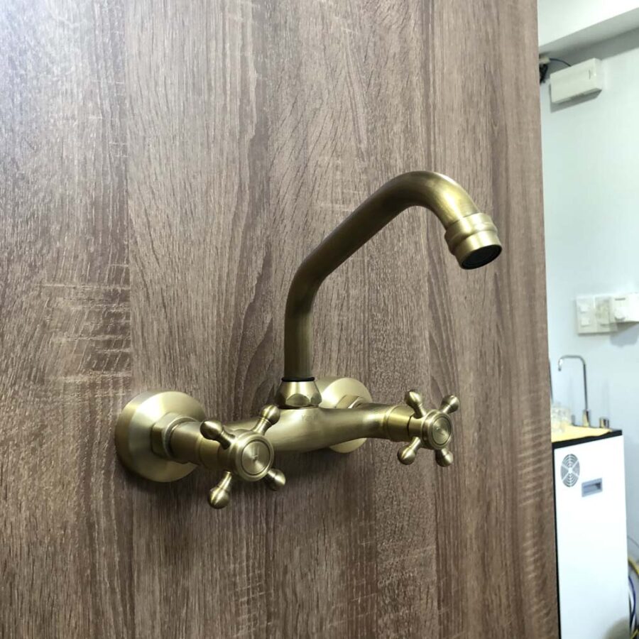 Vòi rửa chén bát nóng lạnh bằng đồng Kanly GCT05