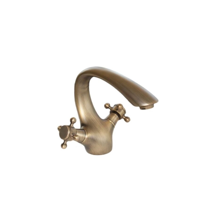Vòi chậu lavabo nóng lạnh bằng đồng Kanly GCV07