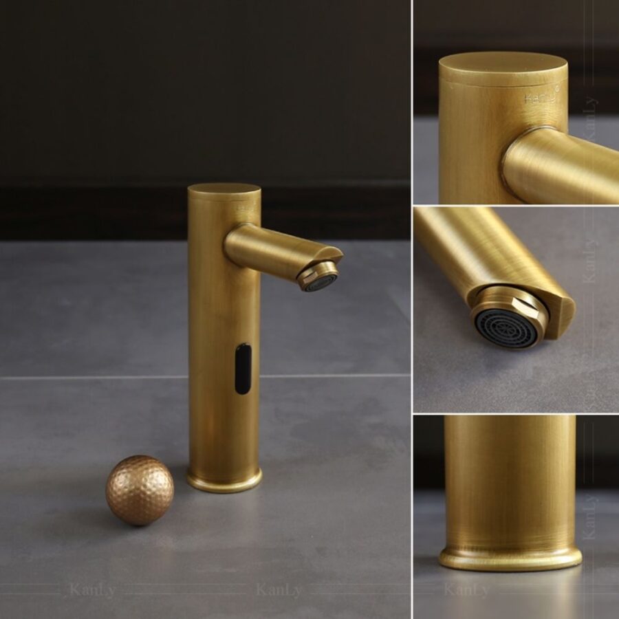 Vòi chậu lavabo cảm ứng bằng đồng Kanly GCVC1