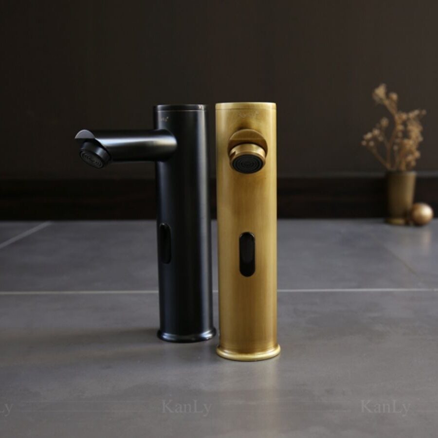 Vòi chậu lavabo cảm ứng bằng đồng Kanly GCVC1