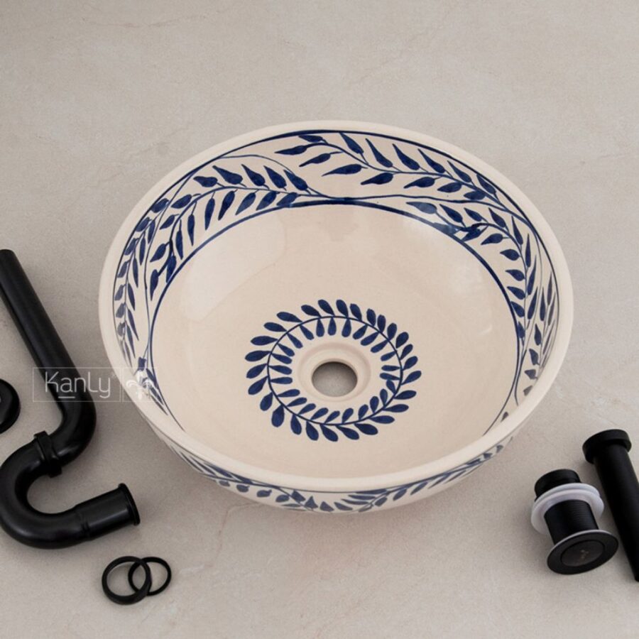 Chậu lavabo đặt bàn Kanly gốm mỹ thuật GV109