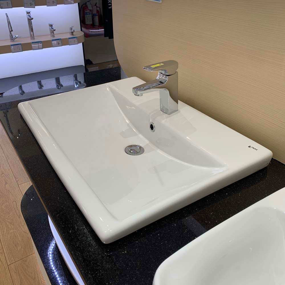 Chậu lavabo dương vành INAX L-2397V (L2397V) (L-2397VFC)