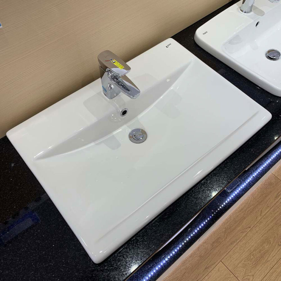 Chậu lavabo dương vành INAX L-2397V (L2397V) (L-2397VFC)