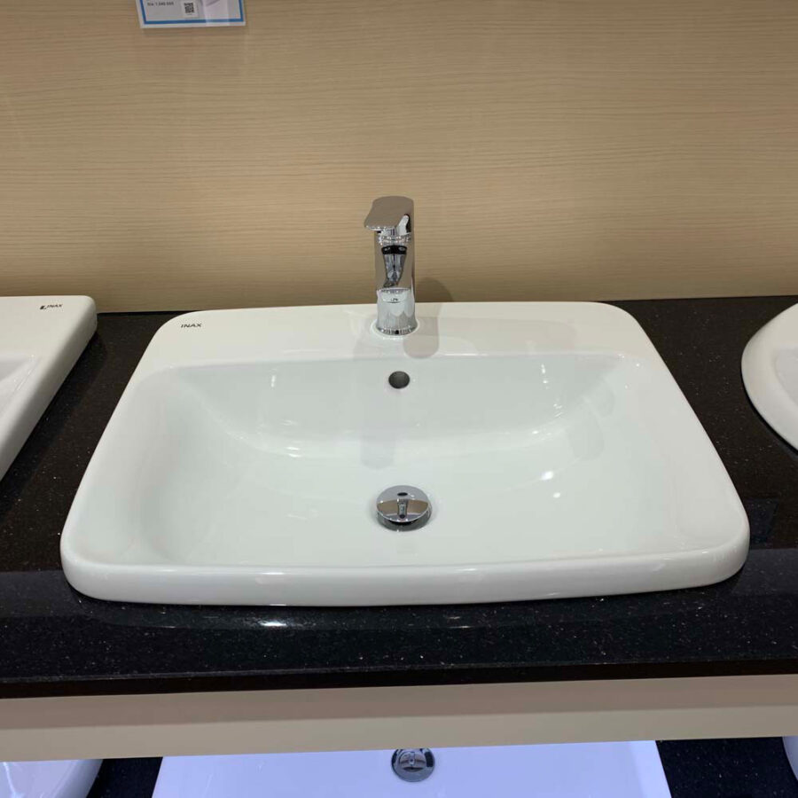 Chậu lavabo dương vành INAX L-2398V (L2398V) (L-2398VFC)