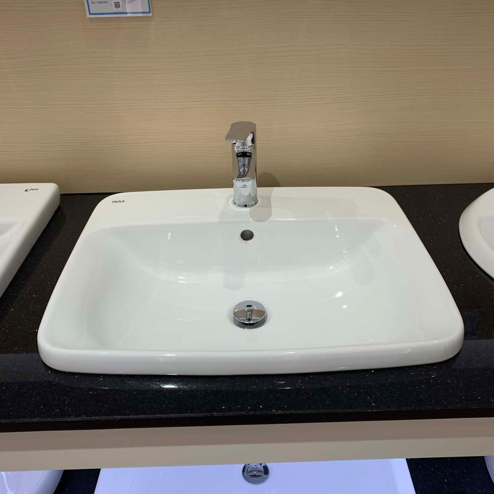 Chậu lavabo dương vành INAX L-2398V (L2398V) (L-2398VFC)