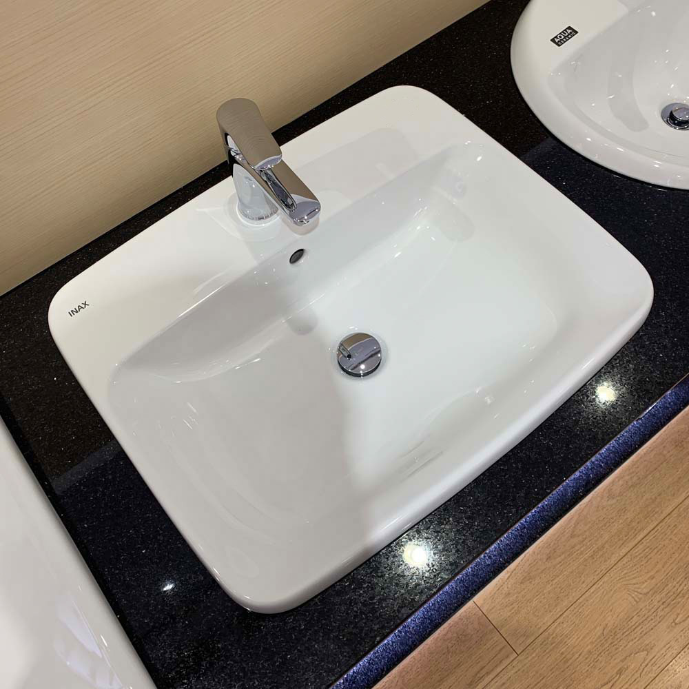 Chậu lavabo dương vành INAX L-2398V (L2398V) (L-2398VFC)