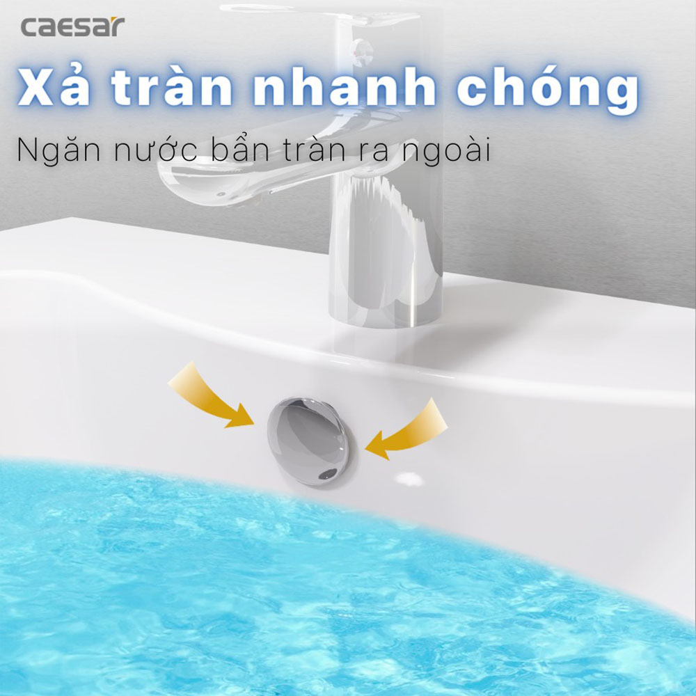 Chậu rửa lavabo treo tường chân dài Caesar L2140+P2445