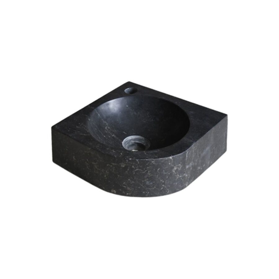 Chậu lavabo góc treo tường Kanly đá tự nhiên LAVABOGOC-MARBLEDEN