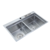 Chậu chén Inox 304 2 hộc 80x46cm Luxta LC8046K-3.0