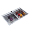 Chậu chén Inox 304 2 hộc 80x49cm Luxta LC8049-3.0