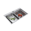Chậu chén Inox 304 2 hộc 80x49cm Luxta LC8049N-5.0
