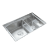 Chậu chén Inox 304 2 hộc 82x48cm Luxta LC8248-3.0