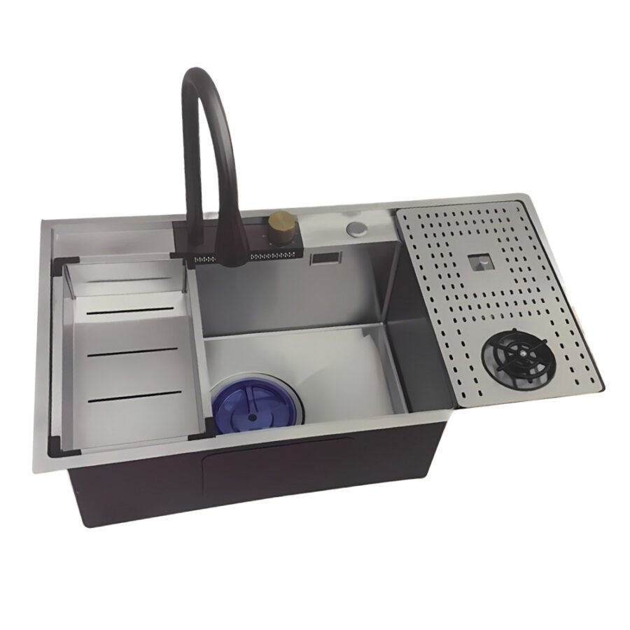 Chậu rửa chén 1 hố kèm vòi Luxta LC8949F-3.0