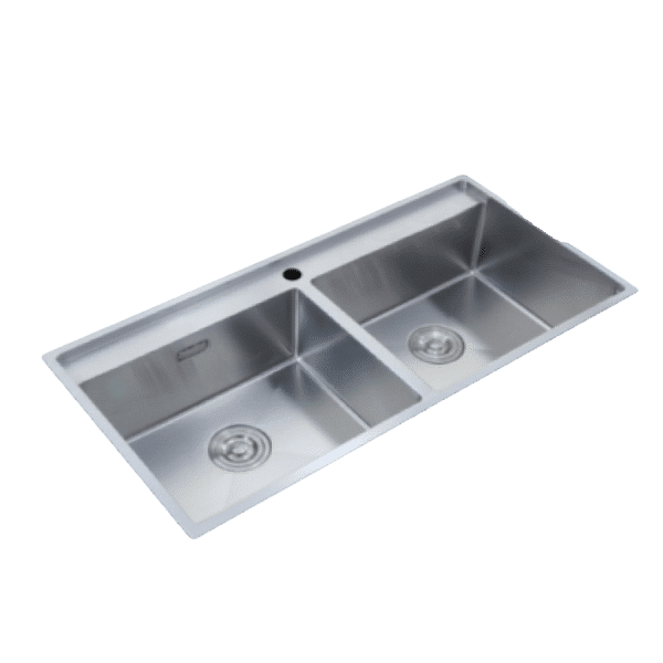 Chậu chén Inox 304 2 hộc 96x48cm Luxta LC9648-3.0