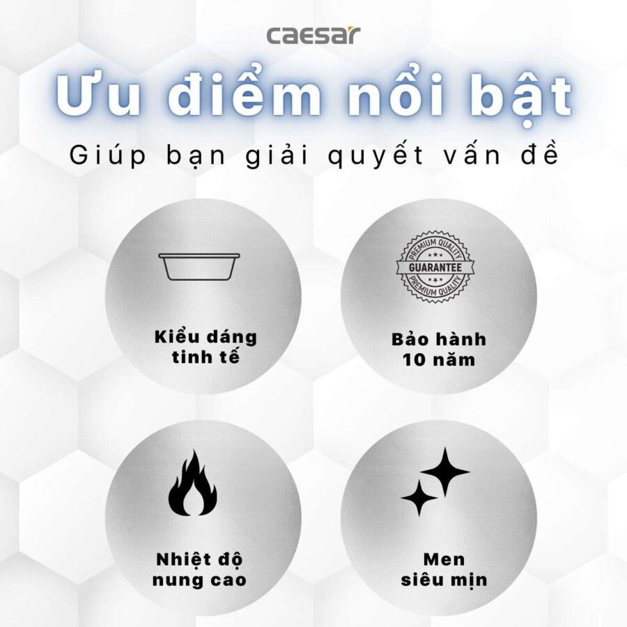 Chậu lavabo dương vành Caesar LF5026