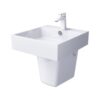 Chậu lavabo treo tường chân lửng Caesar LF5261 + PF2463