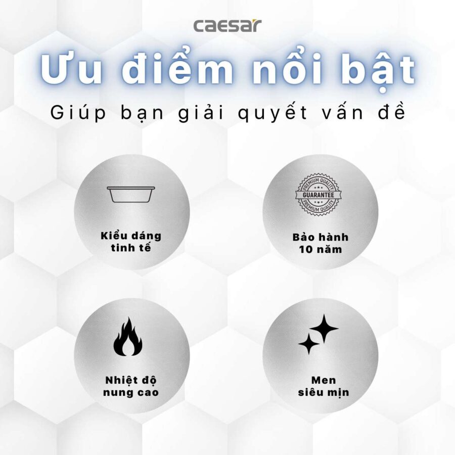 Chậu rửa lavabo dương vành Caesar LF5302