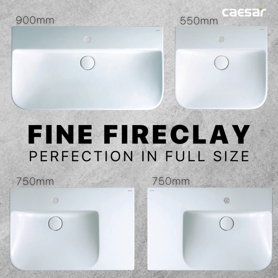 Chậu lavabo treo tường chân lửng Caesar LF5370 + PF2463