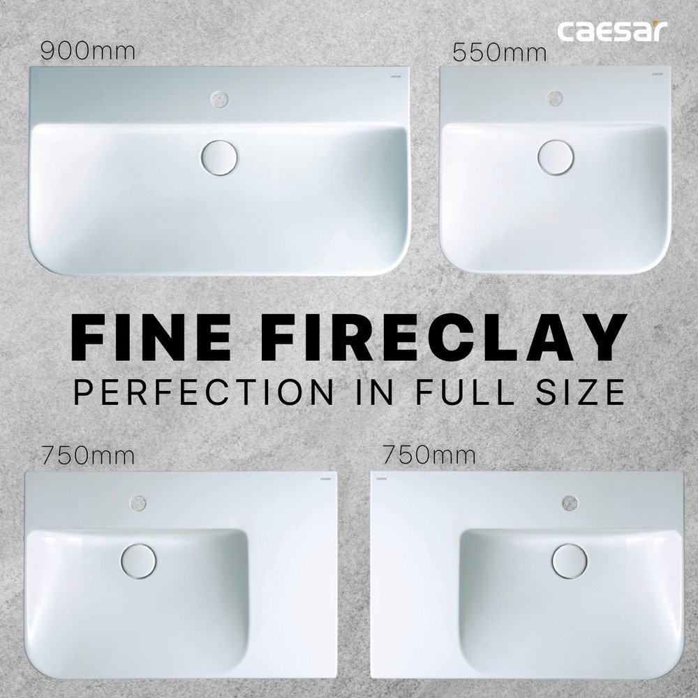 Chậu lavabo treo tường chân lửng Caesar LF5370 + PF2463