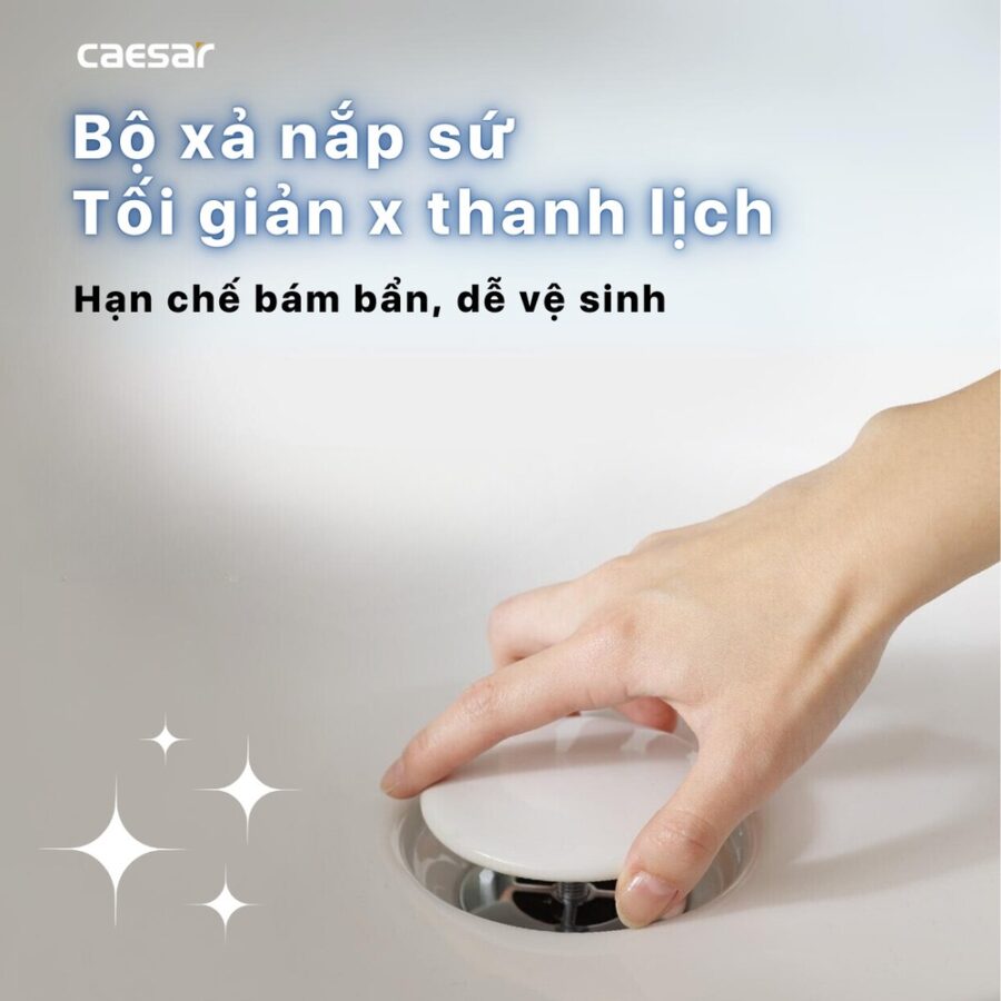 Chậu lavabo treo tường chân lửng Caesar LF5370 + PF2463