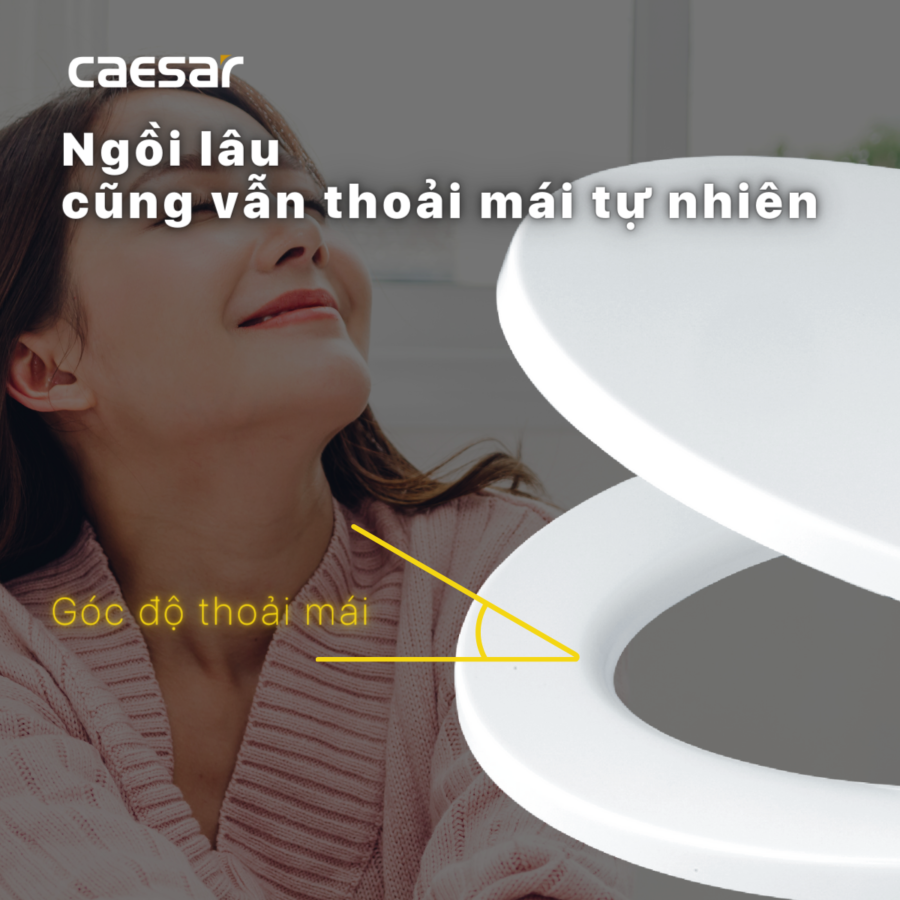 Nắp bồn cầu đóng êm Caesar M260