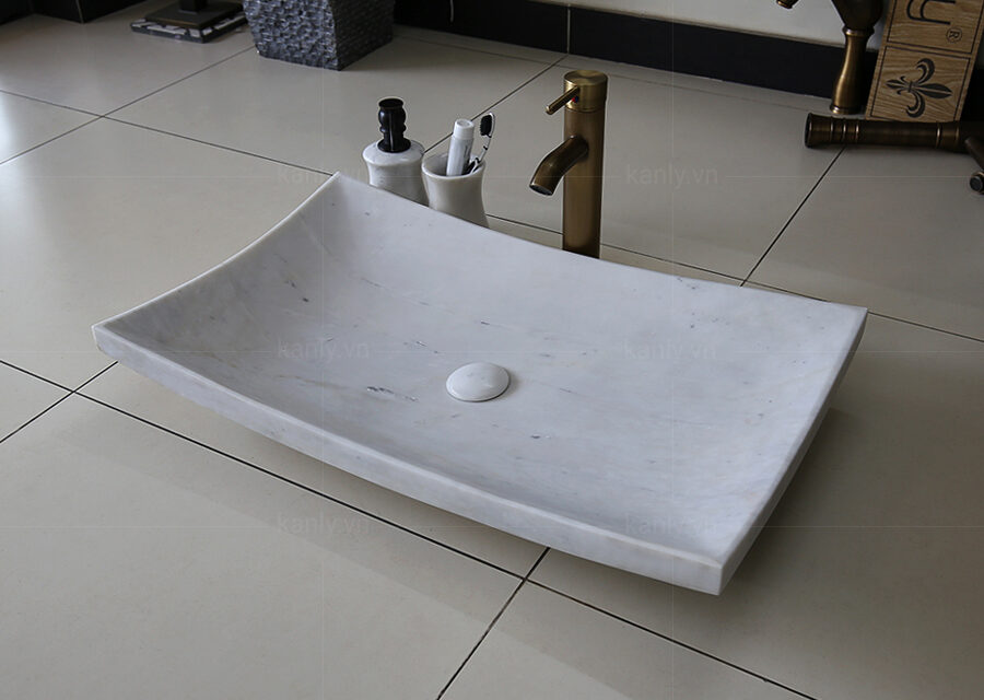 Chậu lavabo đặt bàn Kanly đá Marble MAR33V.01
