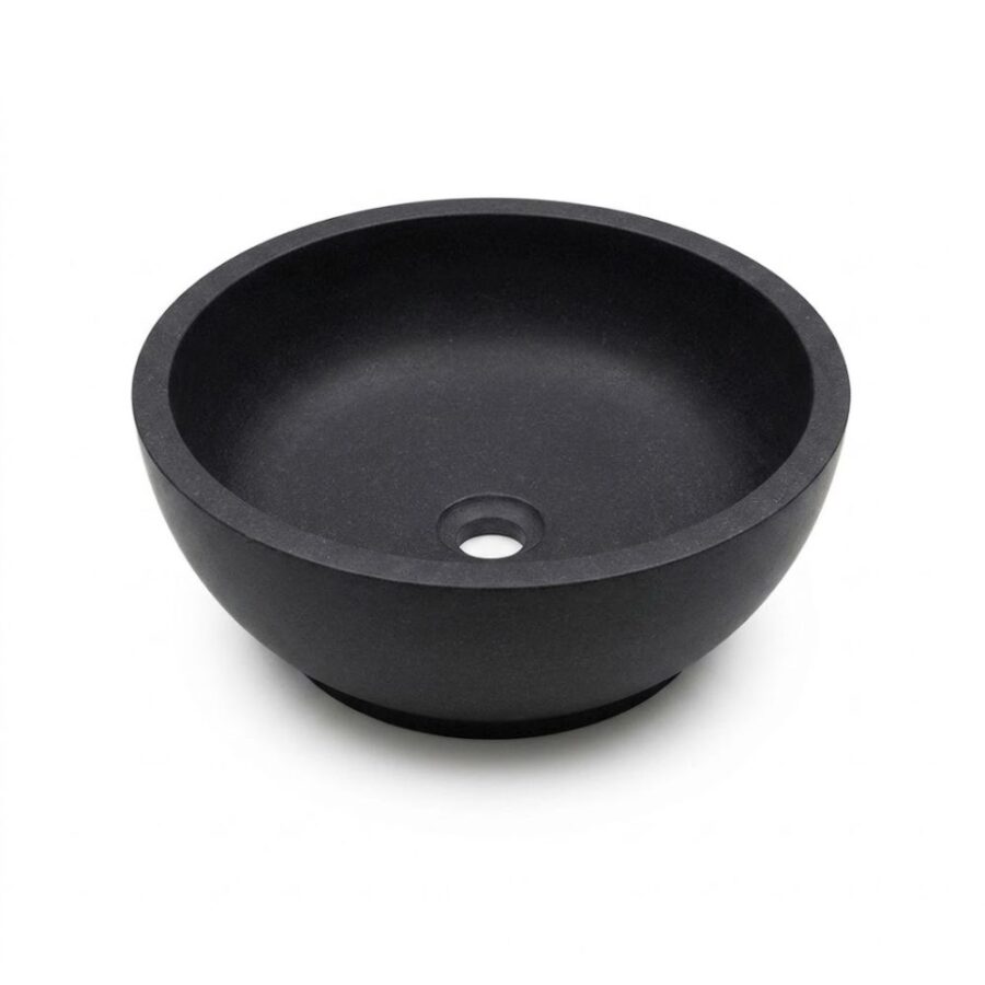 Chậu lavabo đặt bàn Kanly đá đen basalt MAR52V