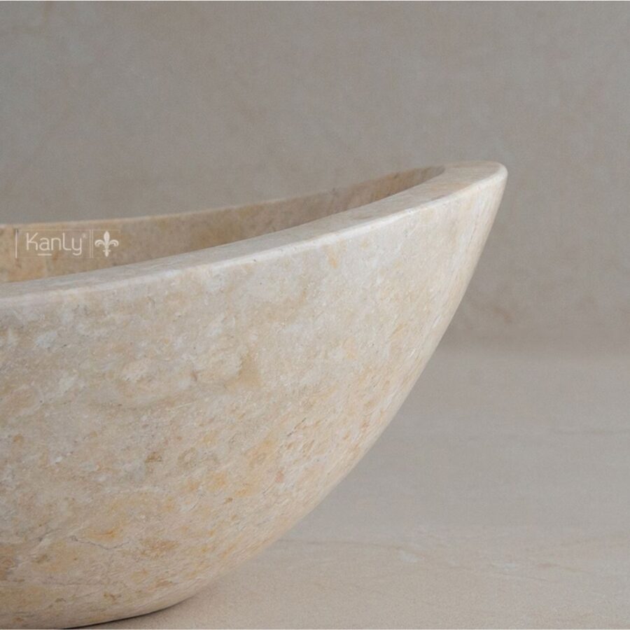 Chậu lavabo đặt bàn Kanly đá marble tự nhiên MAR61FI