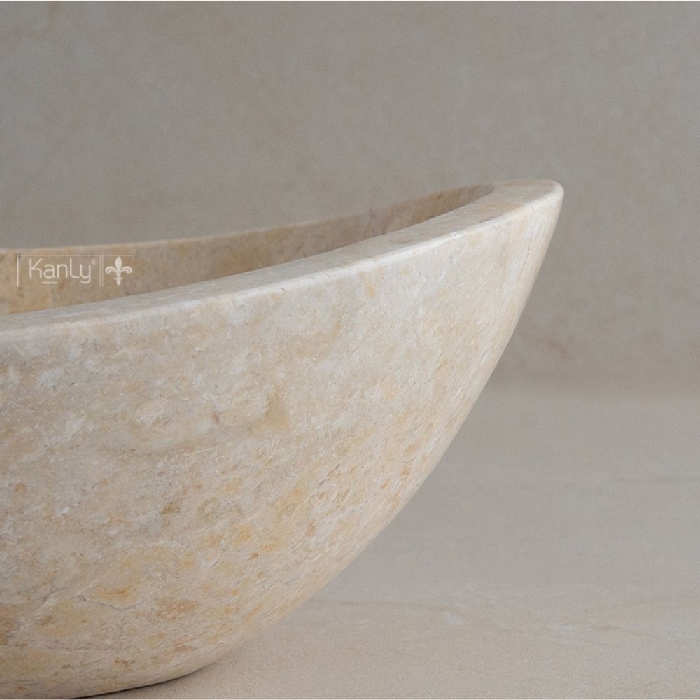 Chậu lavabo đặt bàn Kanly đá marble tự nhiên MAR61FI